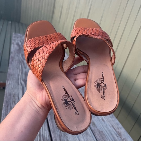 Tommy Bahama Caramel Brown Braided Women Summer Sandals size 9M - Picture 4 of 7